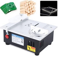 Multifunctional Desktop Saw Woodworking DIY Craft Cutting Mini Electric Table Saw for PCB/Stick/Acrylic/Veneer Cutting 5000RPM