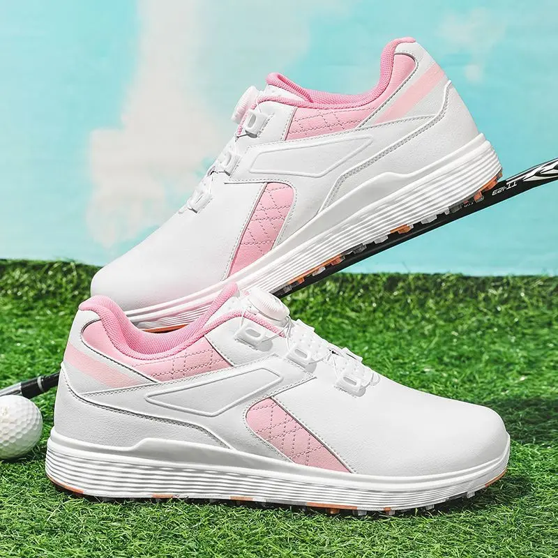 Men's Women's Professional Golf Shoes Casual Anti-slip Wear-resistant Cushioning Swivel Button Shoes