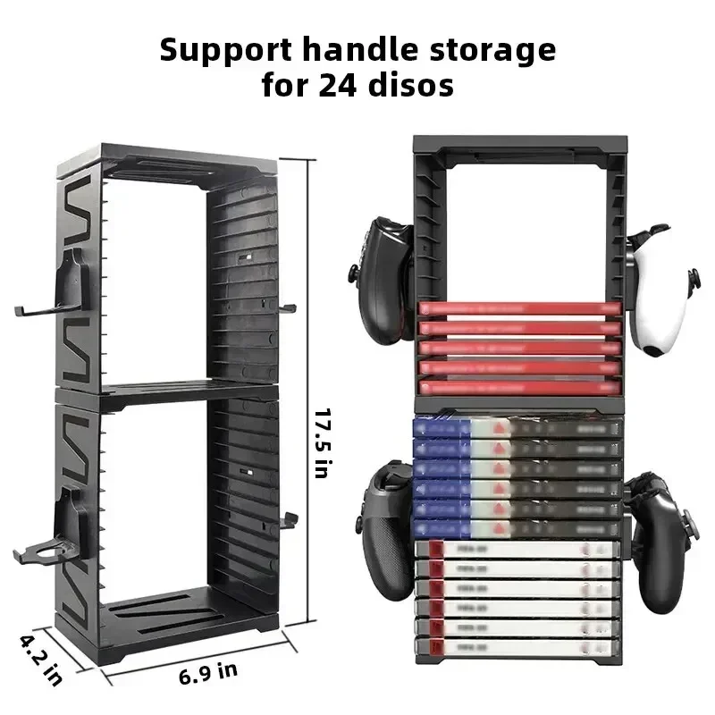 DATA FROG Game Disc Storage Tower For PS5 PS4 Xbox Series X S Video Game Disc Organizer Stand Holder view 4