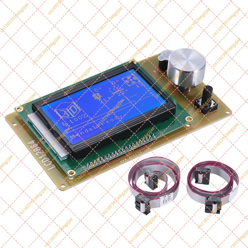 Anet A6 A8 E12 E10 E16 12864 smart controller LCD Display Screen Module+10 Pin Flexible Ribbon Cable for Reprap 3D Printer parts