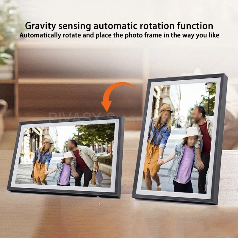 10 Inch Smart Cloud Photo Frame Frameo APP Touchscreen Electronic Digital Photo Frame 1280x800 Resolution WiFi Connectivity IPS