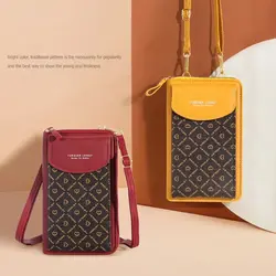 Modna jedno ramię Crossbody torebka na telefon Mini wszechstronna torba z wieloma kartami torba na karty