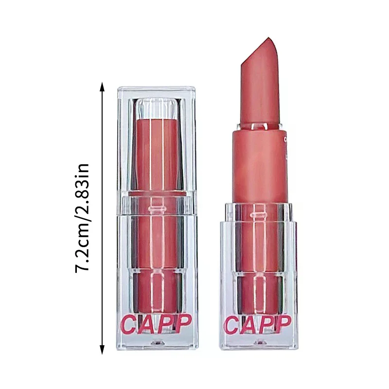 Transparenter Acryl-Lippenstift, 6 Farben, Lippenstift, sexy Frau, Samt, matt, Lipgross-Tönung, langlebig, wasserdicht, Lippen-Make-up, Kosmetik