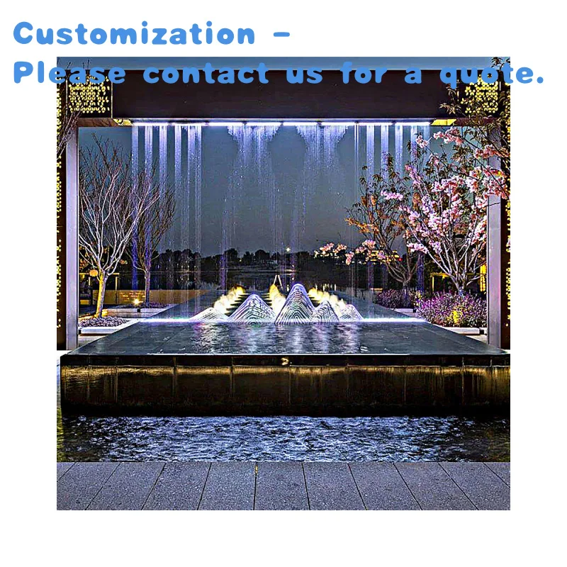 

custom.Curtain Artificial Digital Rain Cascade Stone Garden Swing Fountains Waterfall Fountain