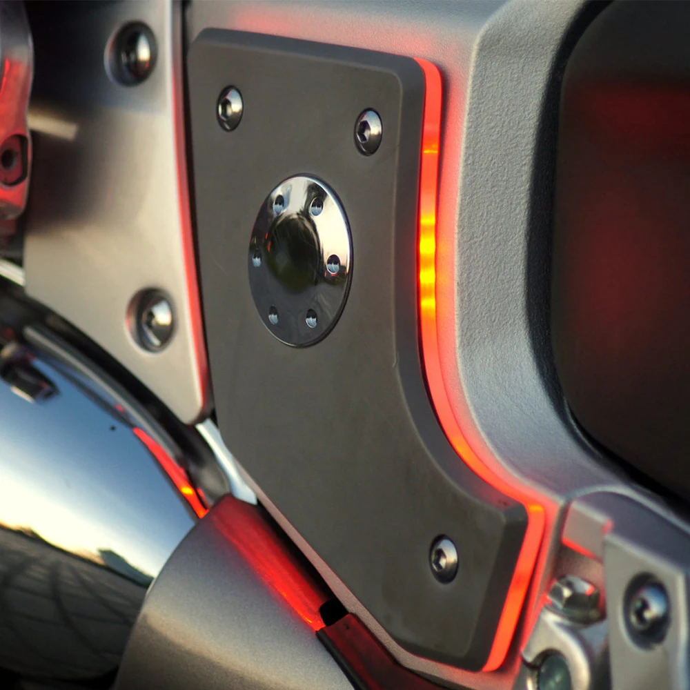 Per GOLDWING 1800 GL1800 Accessori Moto Passeggero Pedane Nuova Illuminazione A LED Pedale Goldwing 1800 2001-2017