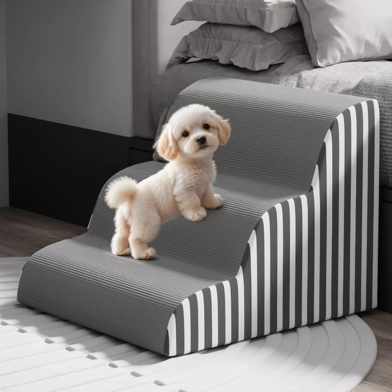 خطوات الحيوانات الأليفة للكلاب الصغيرة إسفنجة مرنة للغاية سلالم للكلاب غير قابلة للانزلاق منحدر الحيوانات الأليفة سلم جرو محمول للوصول إلى الأريكة والسيارة #1