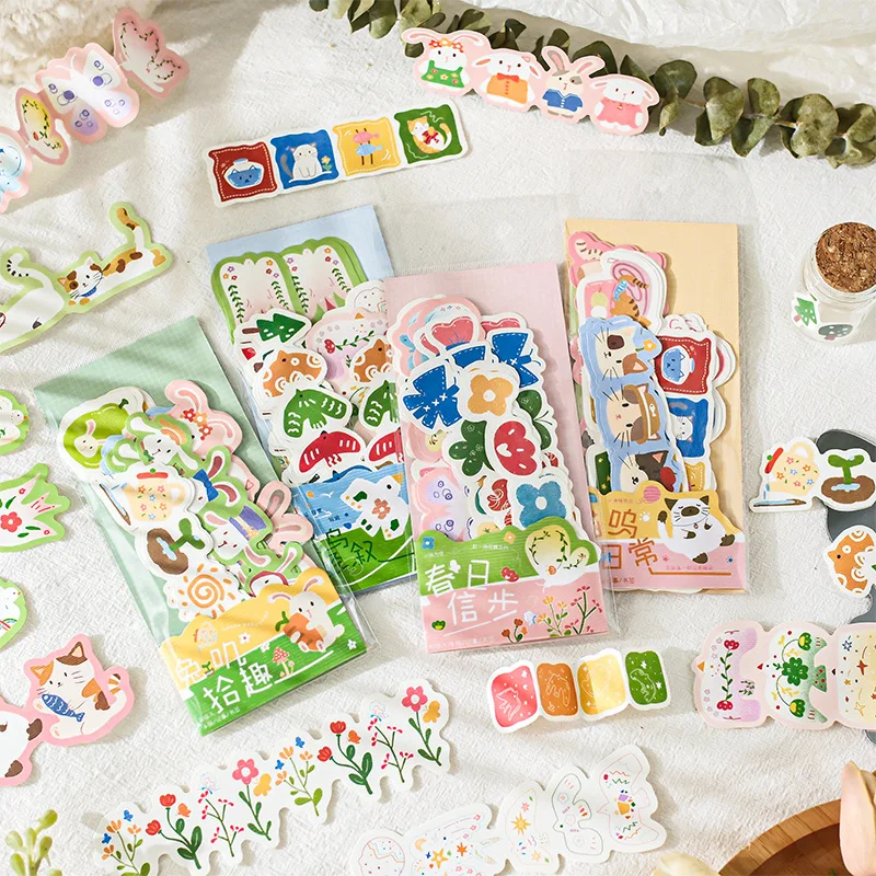 Kawaii Paper Idle Small Note Label Paper Message Note Paper Hand Account Material Decoration Base Mark Index Sticker Sticker