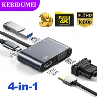 4-in-1 USB C Docking Station TYPE-C to HDMI Adapter USB C HUB USB 3.0 5G High Speed OTG Adapter Splitter For PC Laptop Macbook