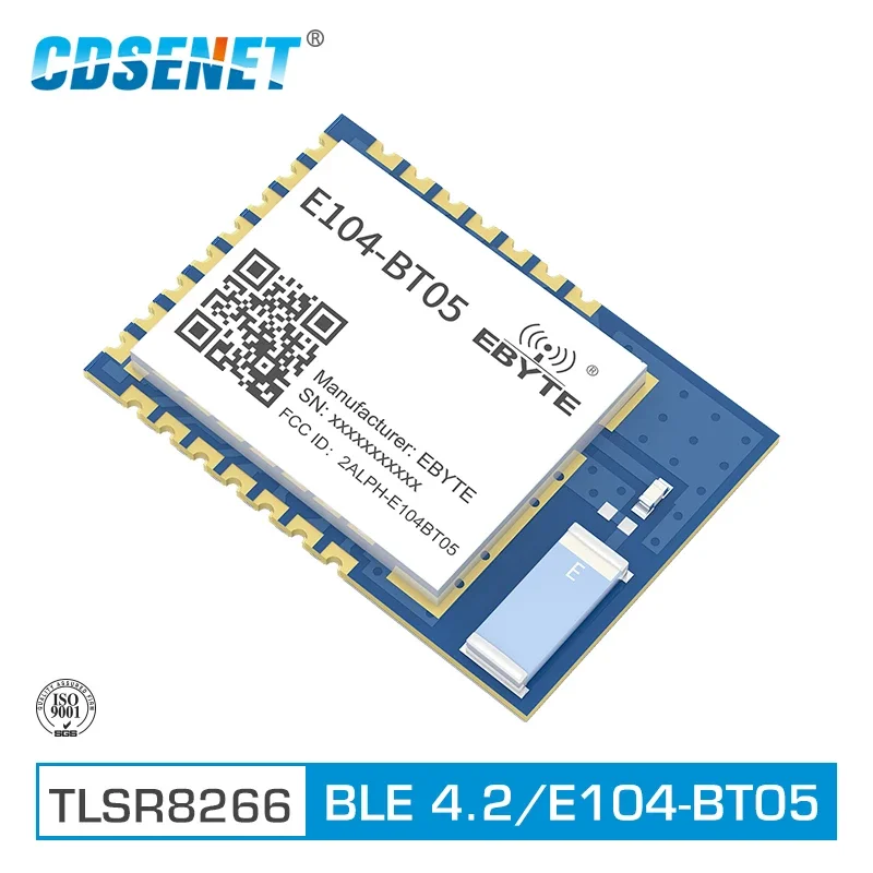 TLSR8266 2.4GHz BLE4.2 UART Wireless Transceiver Module CDSENET E104-BT05 SMD Bluetooth AT Command Slave Transmitter Receiver