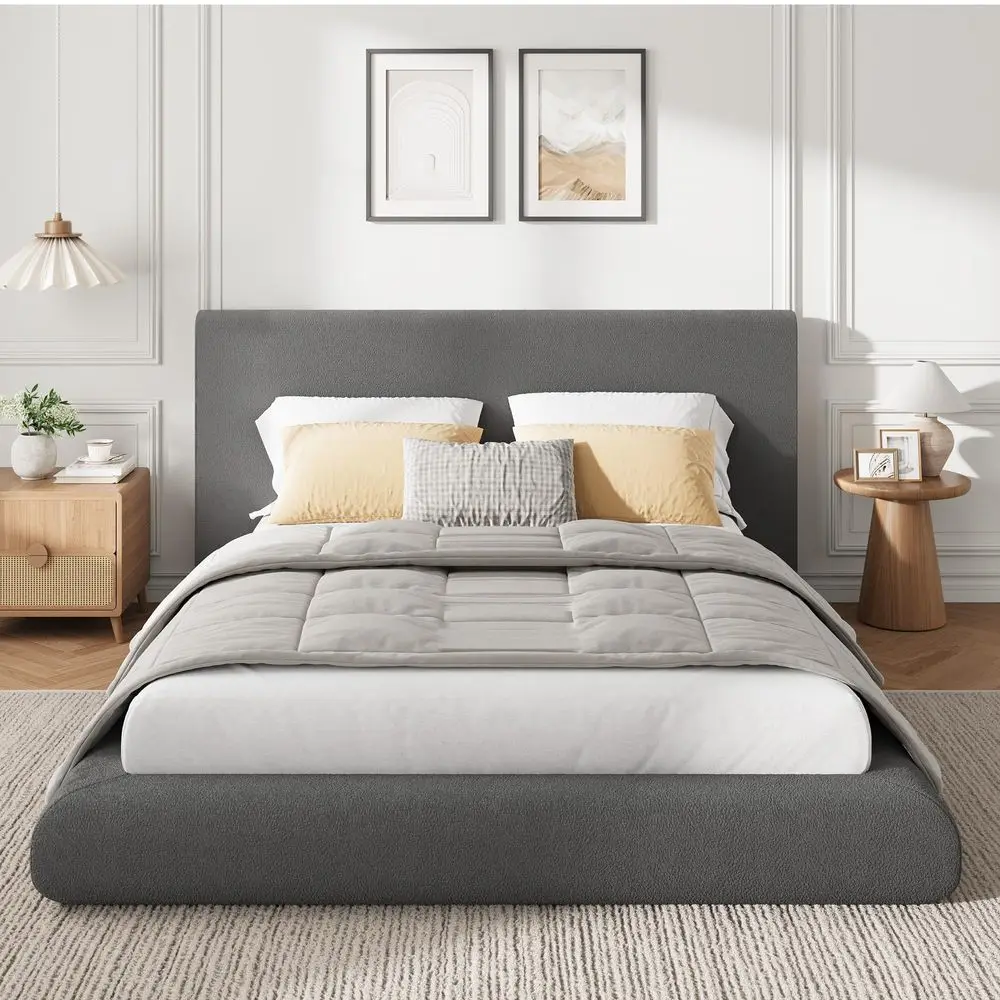 Cloud Bed Frame Full Size with Upholstered Headboard