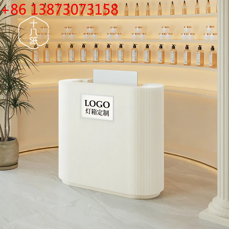 Paper Reception Commercial Cashier Office Reception Desk Welcome Bar Consultation Guidance Desk