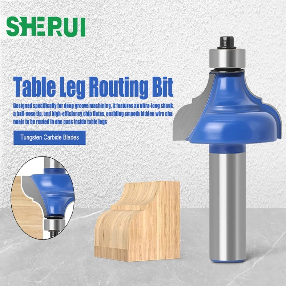 1/2in Shank Table Corner Line Cutter, Door Panel Cutter, Line Engraving Router Bit, Woodworking Milling Cutter