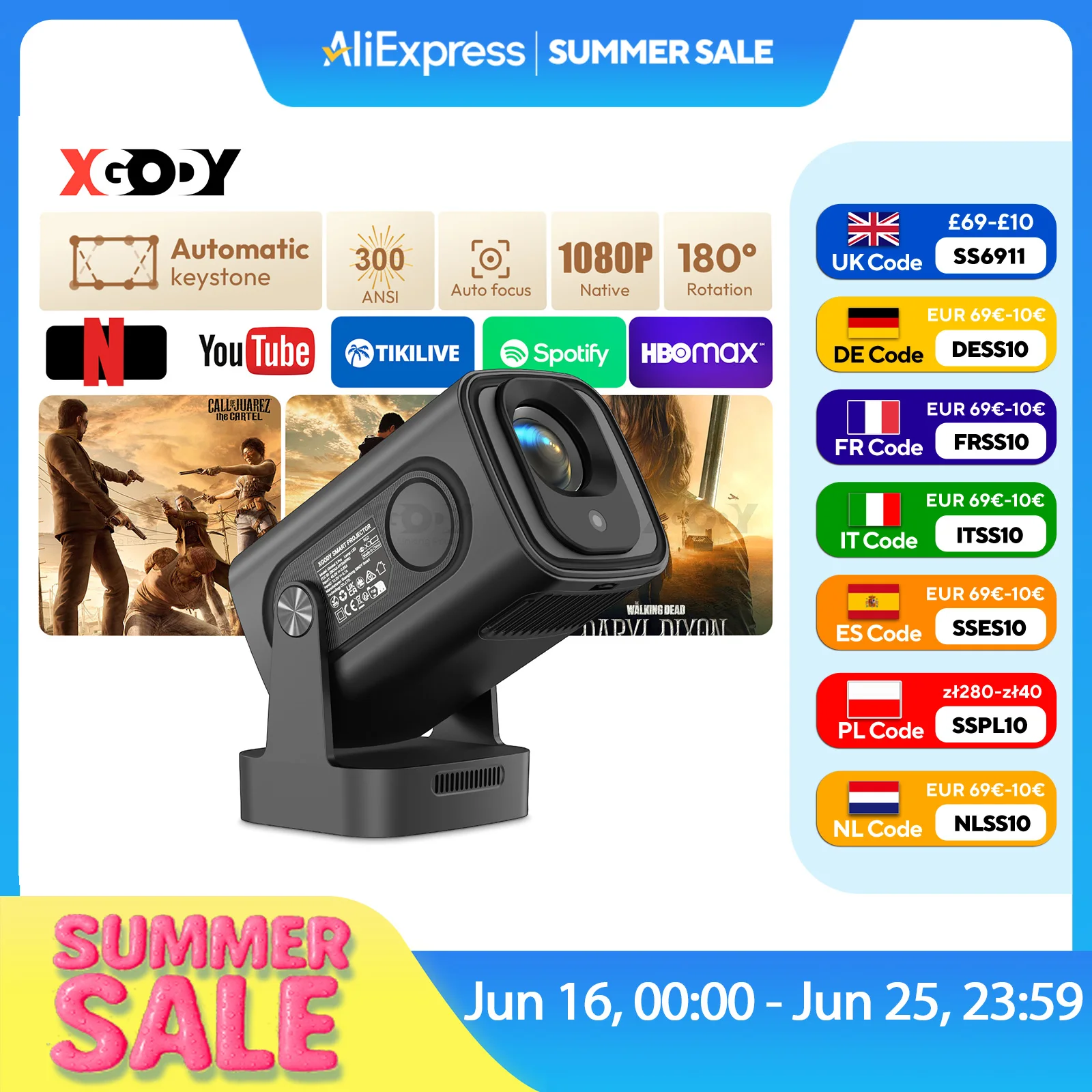 Xgody 4K Hd 300ANSI… - image