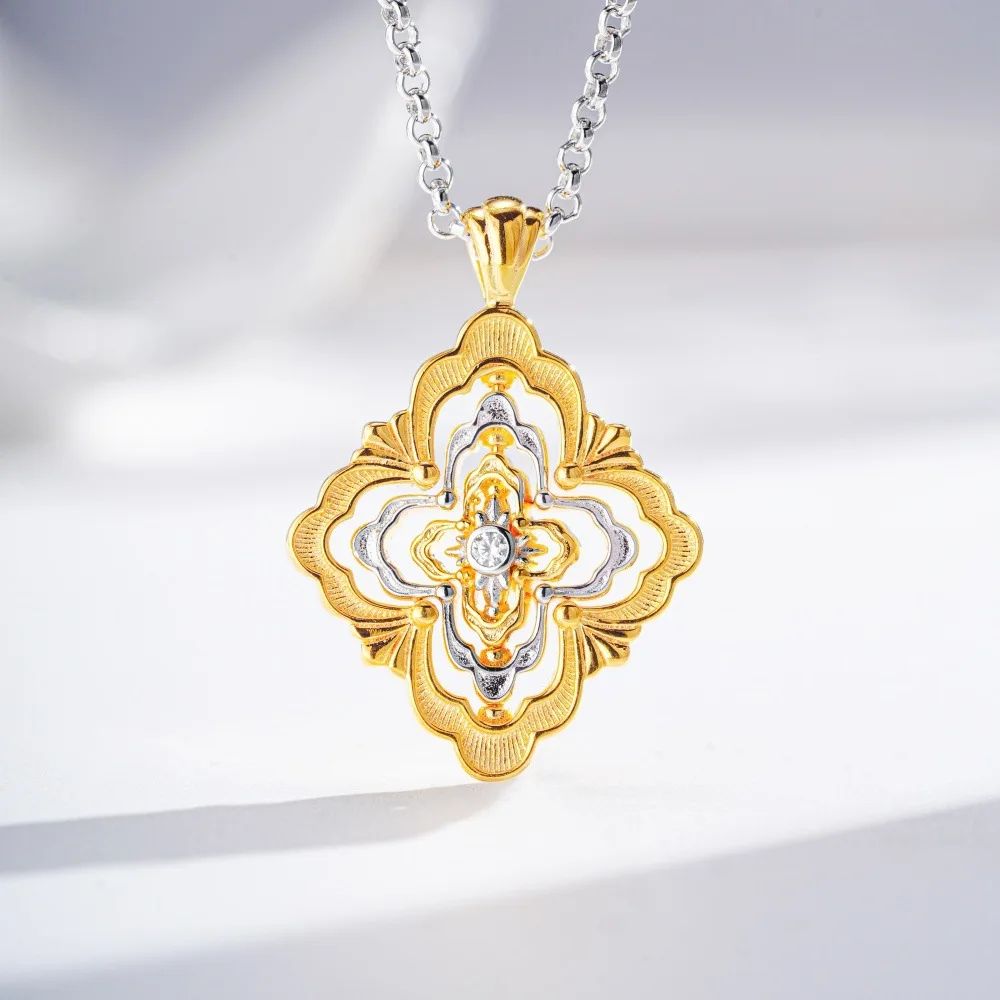 Handcrafted wire-wrapped necklace, PT950 platinum necklace for women, light luxury niche jewelry design, high-end jewelry