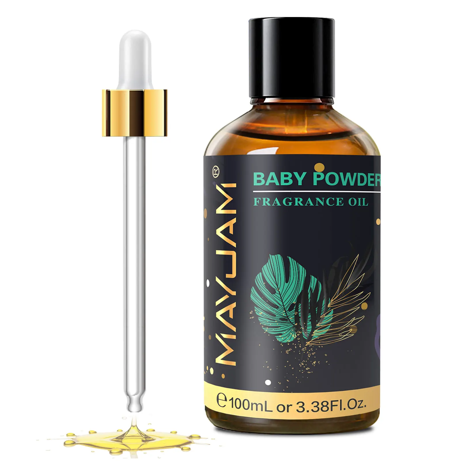 MAYJAM 100 ml Duftöle mit Tropfer für Luftbefeuchter, Auto-Diffusor, weißer Moschus, Kaugummi, Meeresbrise, Freesien, Babypuder