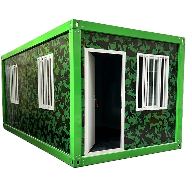 High Quality Movable 20ft Container Home Steel Frame Sandwich Panel Waterproof Solar Powered Eco Friendly Durable Villa