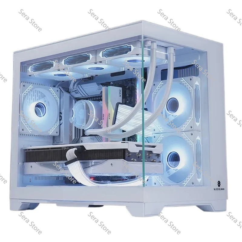 Desktop PC Case MATX Edition 270° Visible Side Panel,   Cooler Full-Side Panel ITX，Empty Chassis