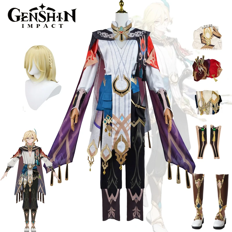 Kaveh Cosplay Costume gioco Honkai Star Rail Cos parrucca scarpe vestiti gioco di ruolo Masquerade natale Halloween uniforme per uomini adulti