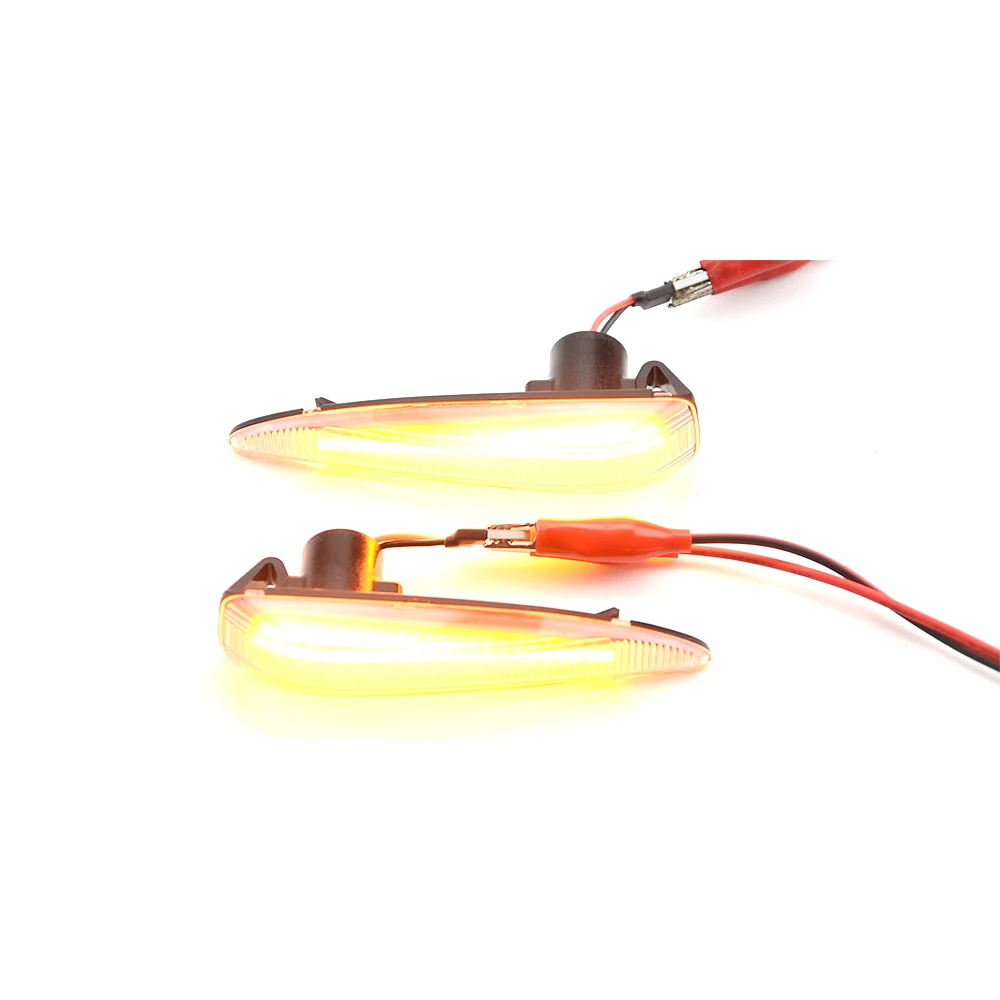 2pcs LED Normal Flashing/Dynamic Side Marker Lights Turn Signal Blinker Lamps No Error For Southeast Mitsubishi Lancer