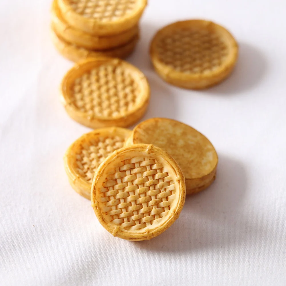 

10Pcs Miniature Bamboo Basket Resin Mini House Decor Mini Landscape Adornments Small House Accessories Artificial Basket Decors