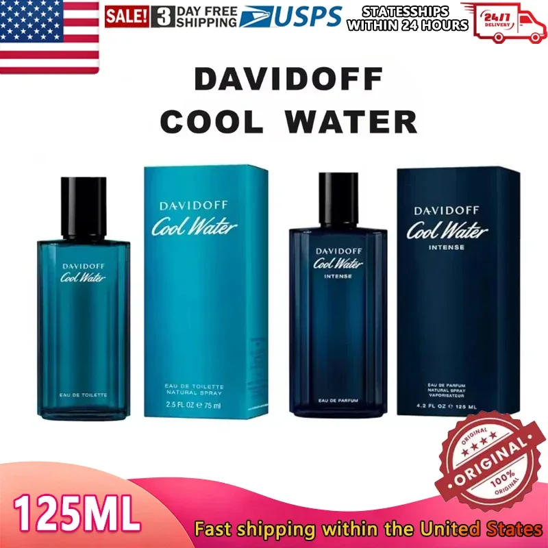 125 مللي عطور أصلية فرمونات غير مقاومة عطر كولونيا للرجال دافيدوف ماء بارد مكثف أو دو برفوم أوم رذاذ #1