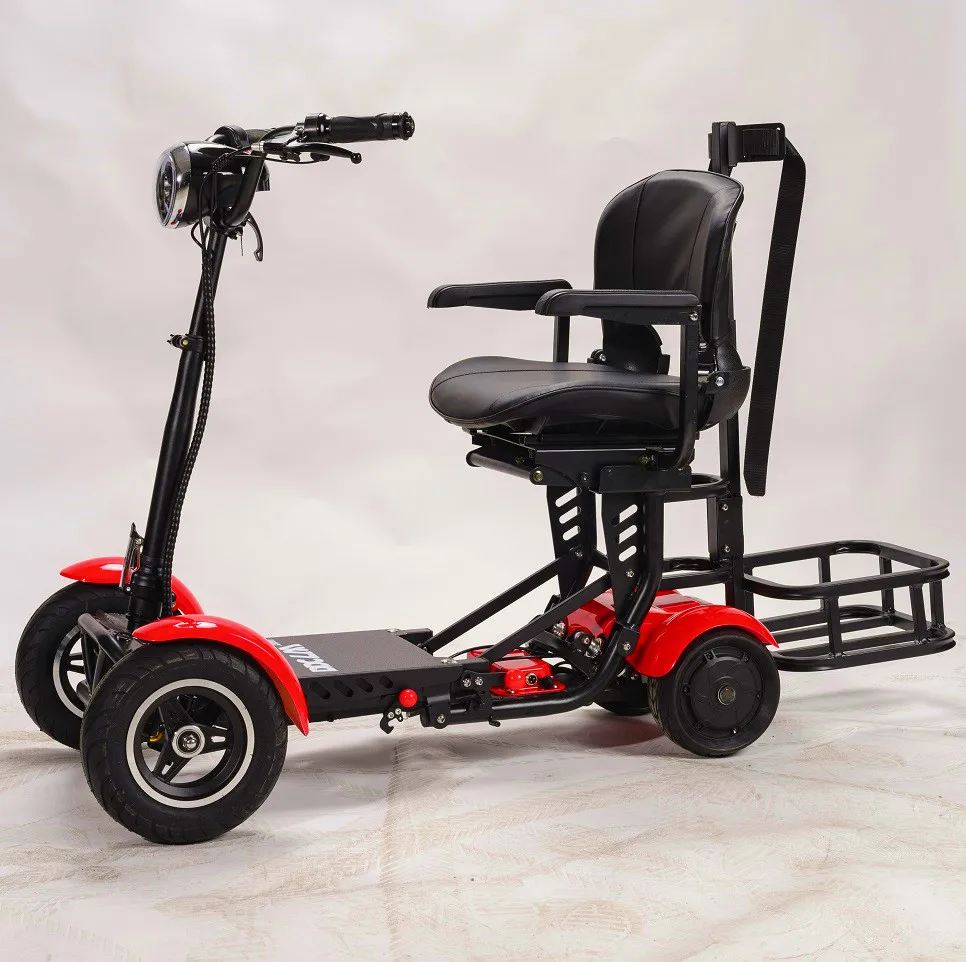 Ready To Ship 10 Inch Golf Small Foldable Mini Double Motor Four Wheel Electric Mobility Scooter For Elders