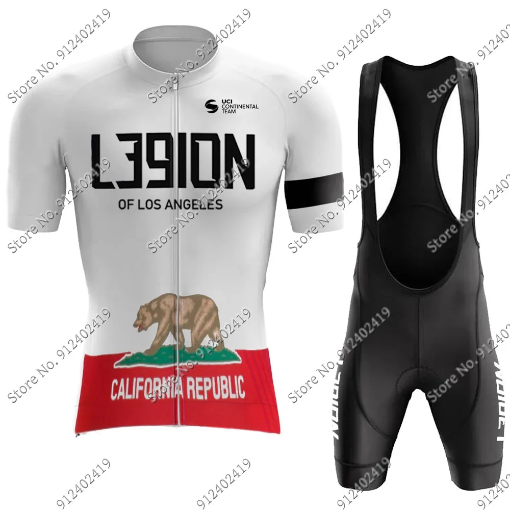 Legion of Los Angeles Team 2024 Cycling Jersey Set California Clothing Road Bike Shirts Suit Bicycle Bib Shorts MTB Maillot