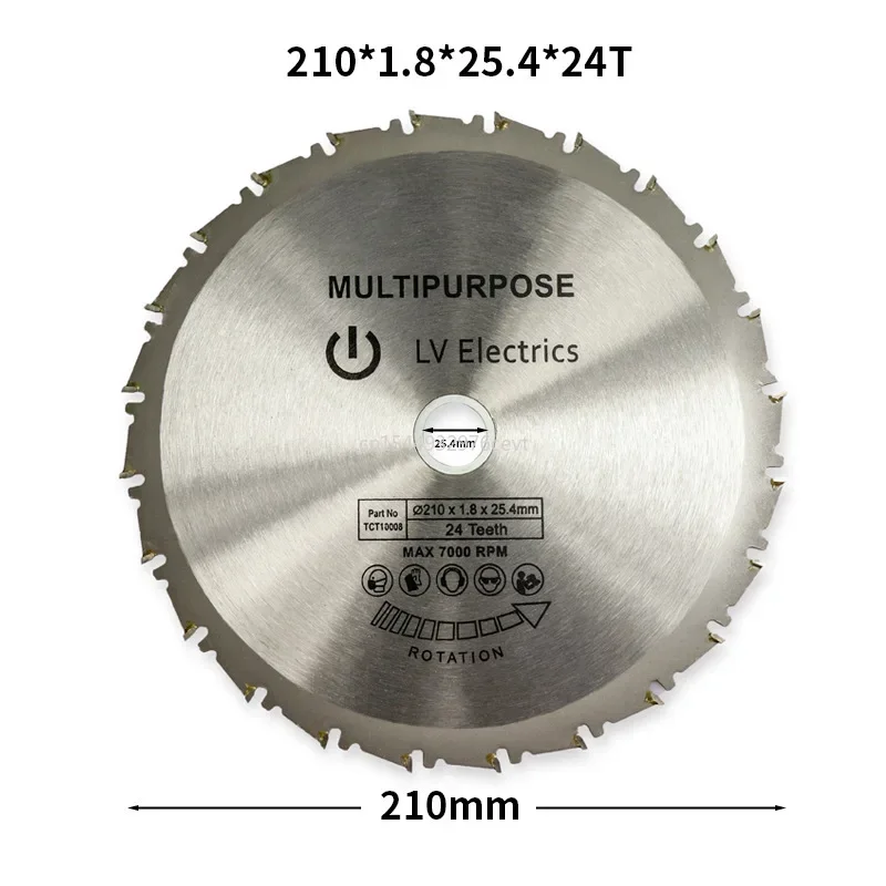 24T nowość 210mm tarczowe ostrze piły tarczowej do drewna metalowe ostrze Mayitr for Rage Rage4 25.4mm