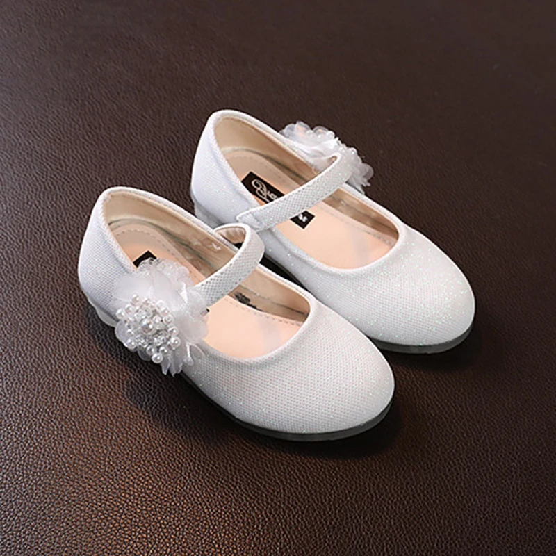 Summer Children\'s Shoes Girls Sandals Rhinestone Flower Girl Princess Shoes Soft Soled Dance Shoes Party High Heels Girls Shoe