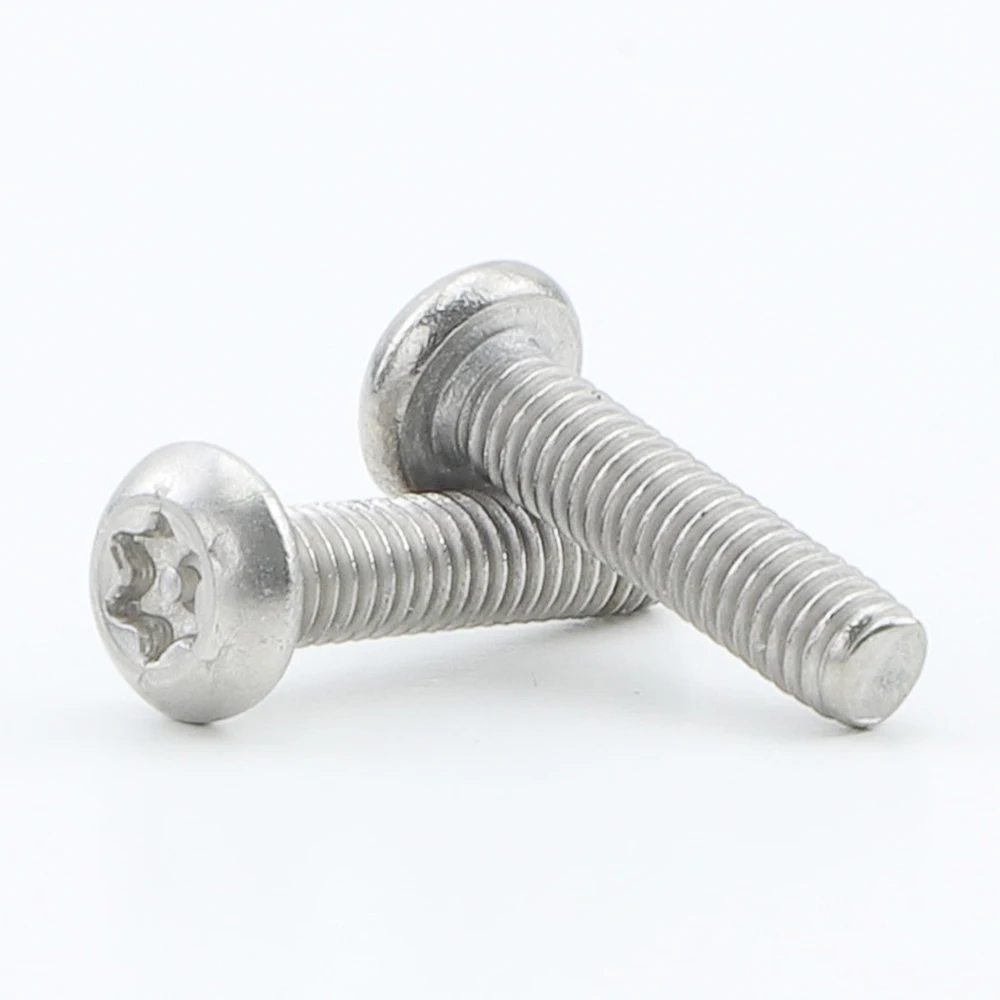 Torx Pin in Pan Head Anti Theft Screw 304 Stainless Steel M2-M8 Tamper Proof Security Screws for License Plates Cameras Phones