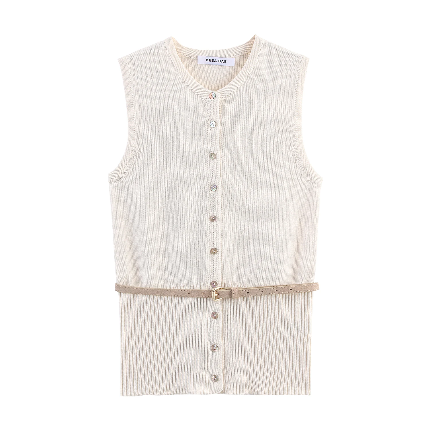 

High end woolen vest for women in spring and summer 2025 slim fit and versatile sleeveless knitted top