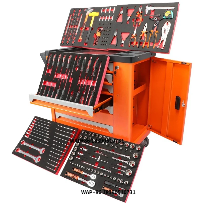 Rolling Toolbox With Drawers and Wheels Power Tool Storage