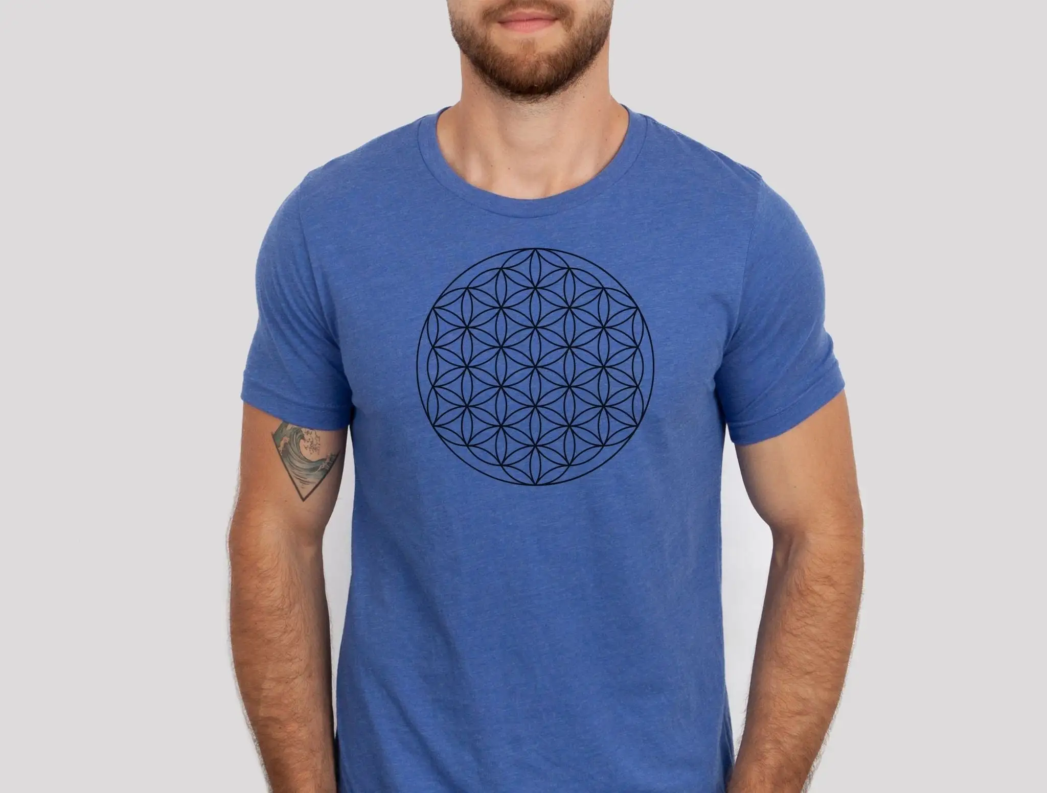 Flower Of Life T Shirt Seed Sacred Geometry Metaphysical Yoga Shaman