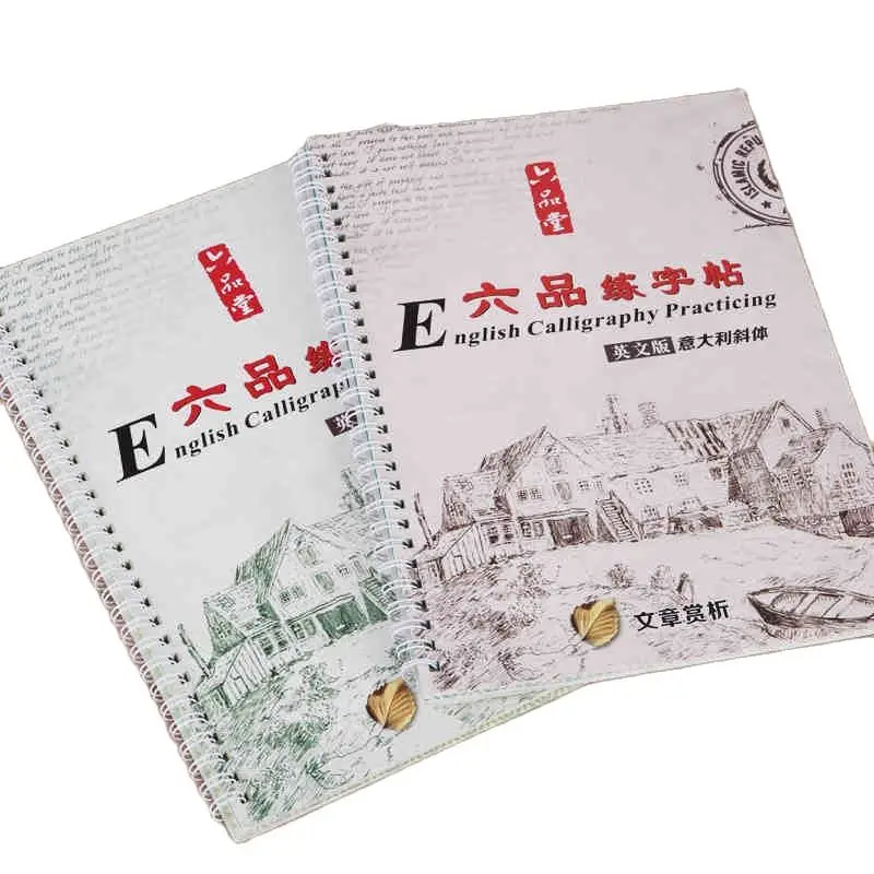 2 Books/Set Children's English Alphabet Groove Hard Pen The Copybook Fonts Auto Fades Can Be Reused Words Letters Board