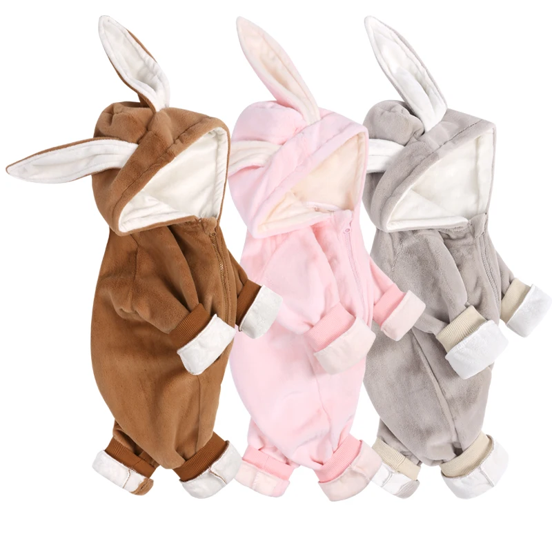 

Baby Girls Boy Bunny Romper Clothes Winter Warm Fleece Newborn Bodysuit Kids Cute Jumpsuits Overalls Costume Outfit Infant Items