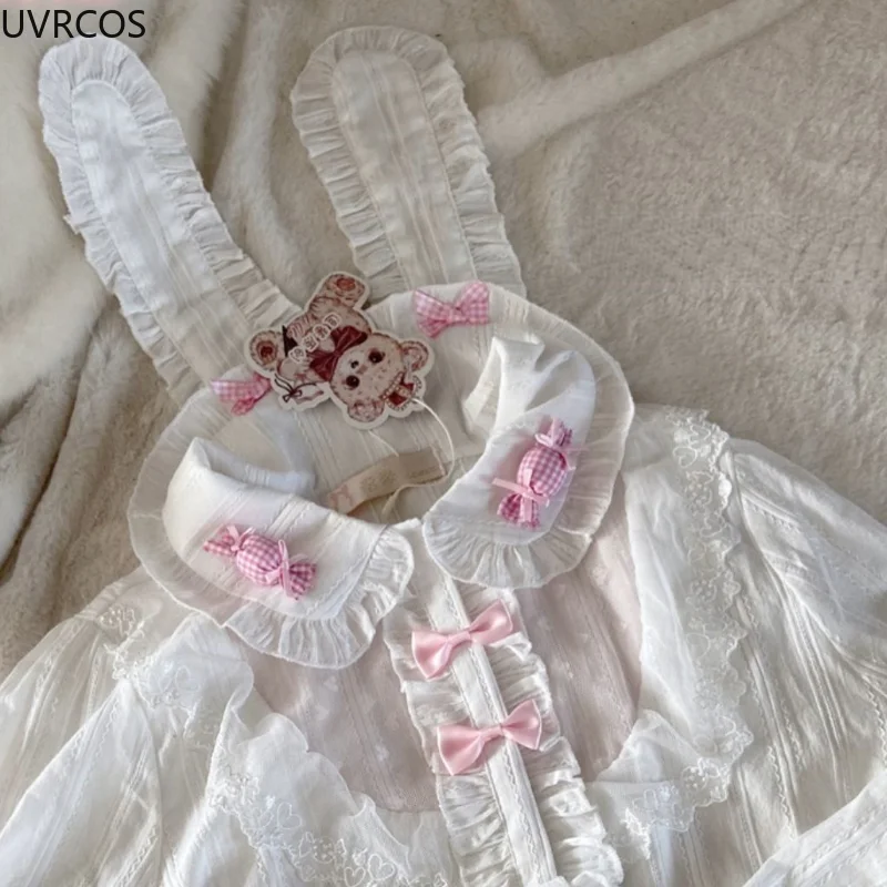 Vestido japonés victoriano Lolita Jsk para niña, disfraz de Halloween con orejas de gato, capa con capucha y Correa, vestido gótico para mujer, vestidos Kawaii de moda