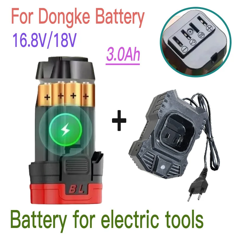 

100% New 16.8V/18V 3.0Ah Battery for Dongke JAVN Battery Brushless Small Steel Gun Starter Brushless Lithium Battery Starter