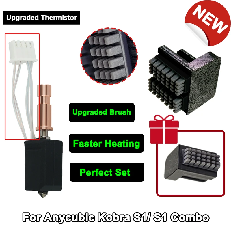 

Обновленная насадка для стеклоочистителя для Anycubic Kobra S1, силиконовая щетка для насадки Anycubic Kobra S1, инструмент для очистки Hotend, аксессуары Kobra S1