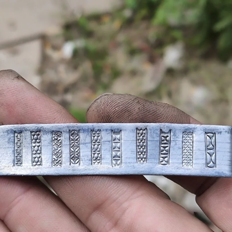 3x9mm Edge Pattern Jewelry Stamping Tool Bracelet Logo Making Tool Metal Stamp Steel Punch Craft Leather Silver Carving Design