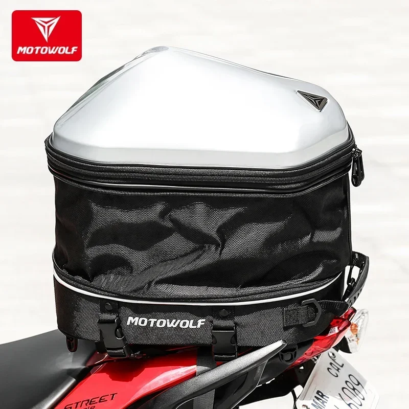 Motorcycle tail bag, motorcycle helmet, fuel tank bag, motorcycle travel, single shoulder back, hard shell, large capacity