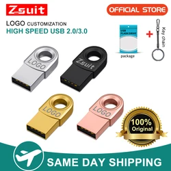 ZSUIT SY Metal USB Flash Drive 64GB Pen Drive 4GB 8GB 16GB Pendrive 32GB Memory Stick 128GB USB Storage Stick Custom LOGO