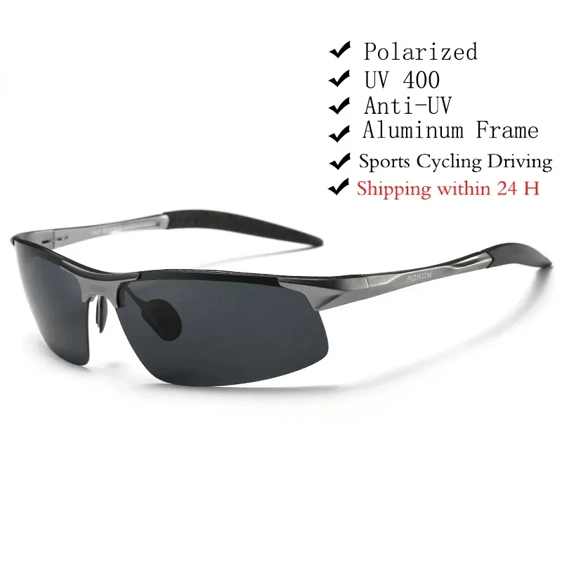 

Driving Polarized Sunglasses Men Aluminum Magnesium Frame Sport Sun Glasses Driver Retro Goggles Sunglass UV400 Anti-Glare Gafas