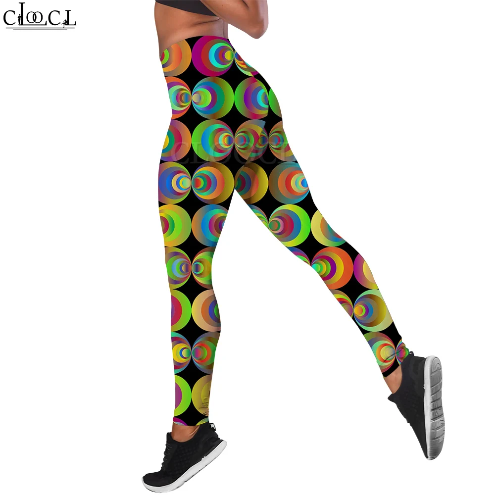 CLOOCL Liền Mạch Quần Legging Nữ Push Up Thun Cao Cấp Tập Luyện Scrunch Quần Legging Retro In Quần Nữ