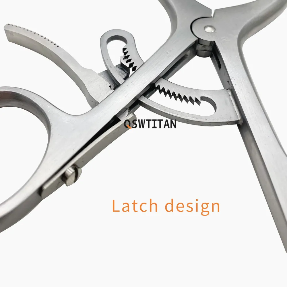 QSWTITAN 18cm Self-Retaining Retractor with Hook and Tissue Protective Baffle Pet Orthopedics Instruments