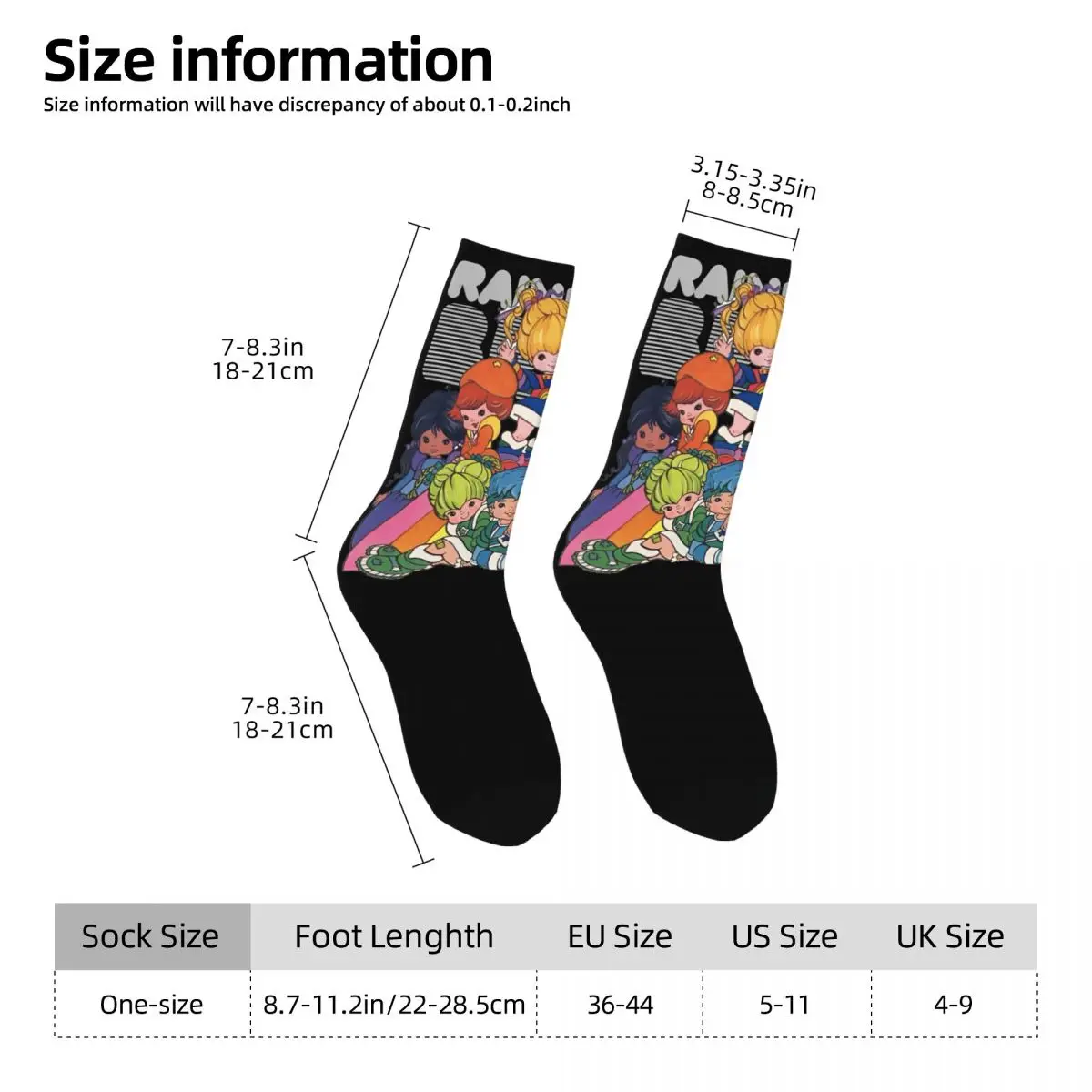 Rainbows Brites Socks Casual Stockings Men Comfortable Running Sports Socks Spring Design Anti Bacterial Socks