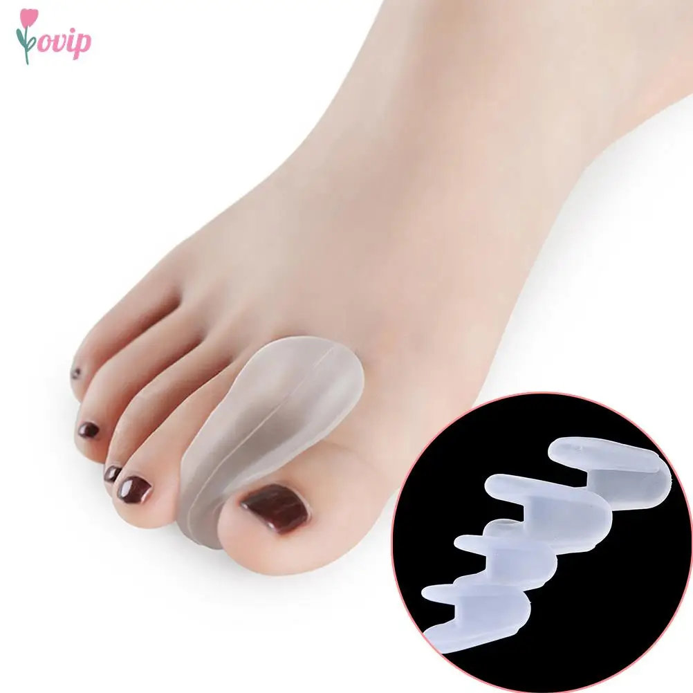 1Pair Gel Toe Separator Foot Care Tool Silicone Big Toe Bunion Straightener Valgus Hallux Bunion Protector Corrector Alignment