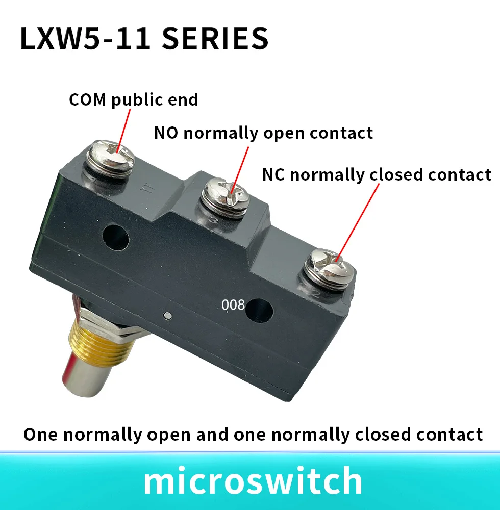 LXW5-11M 11Q1 11Q2 AC 380V DC 220V 10A Push Plunger Actuated Momentary Limit Switch Silver Point LXW5-11M