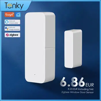 Tuya WiFi Temperatura e Umidade Sensor, Início inteligente conectado Termômetro, Automação Via Alexa Home, Vida inteligente