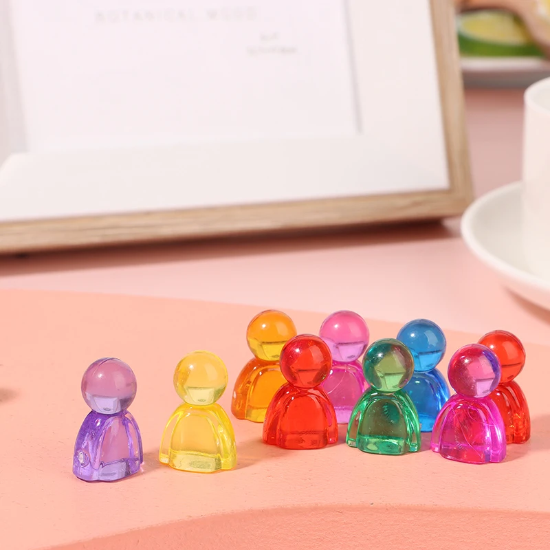 20Pcs 24*16*12mm Games Markers Acrylic Interact Game Colorful Humanoid Chess Pieces For Board Game Card Accessories