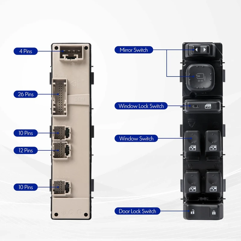 15883320 Front Driver Side Door Lock And Power Window Switch With Mirror Switch Parts For Chevrolet Silverado Avalanche Tahoe
